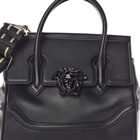 versace palazzo empire cross-stitch bag|VERSACE Calfskin Medium Palazzo Empire Bag Black.